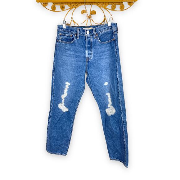 Levi's Wedgie Fit Straight leg jeans Distressed 30 - Picture 1 of 7